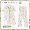 Soft Waxy Rabbit Pajamas Women's Japanese Milk Gentle and Cute Cartoon Girly Casual Short-sleeved Loungewear Three-piece Set