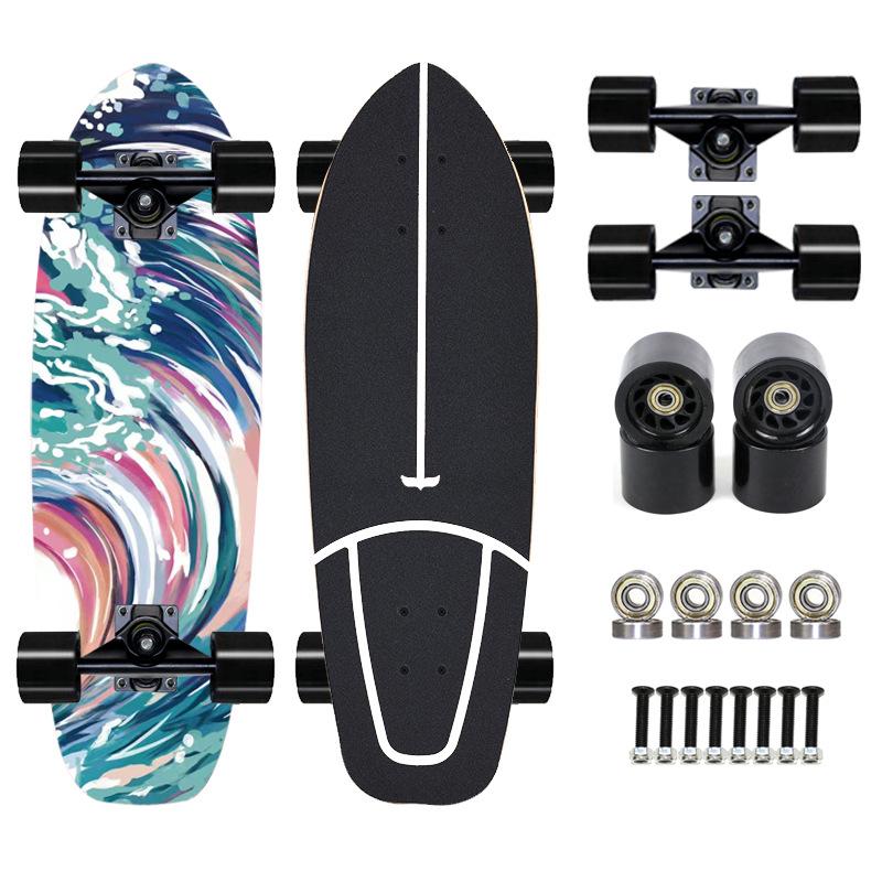 

Таиланд Клен Большая Рыбная Доска Один Перевернутый Скейтборд Прогулочная Доска Доска Для Серфинга На Земле Доска Для Улиц Четыре