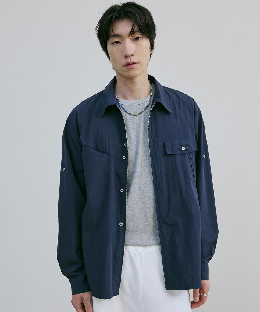Beleudeunua Air Fold Shirt Jacket (Navy)