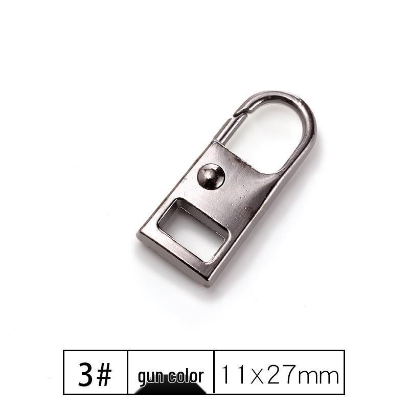 

Universal Metal Zipper Pull Head Replacement Accessory for Bags and Clothes