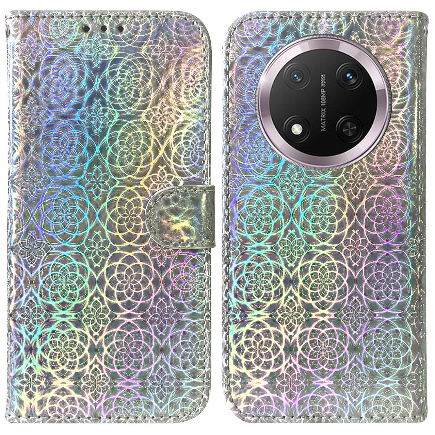 

Чехол-подставка Dazzling Flower из кожи для Honor Magic7 Lite 5G/X9c 5G/X60 Pro 5G A