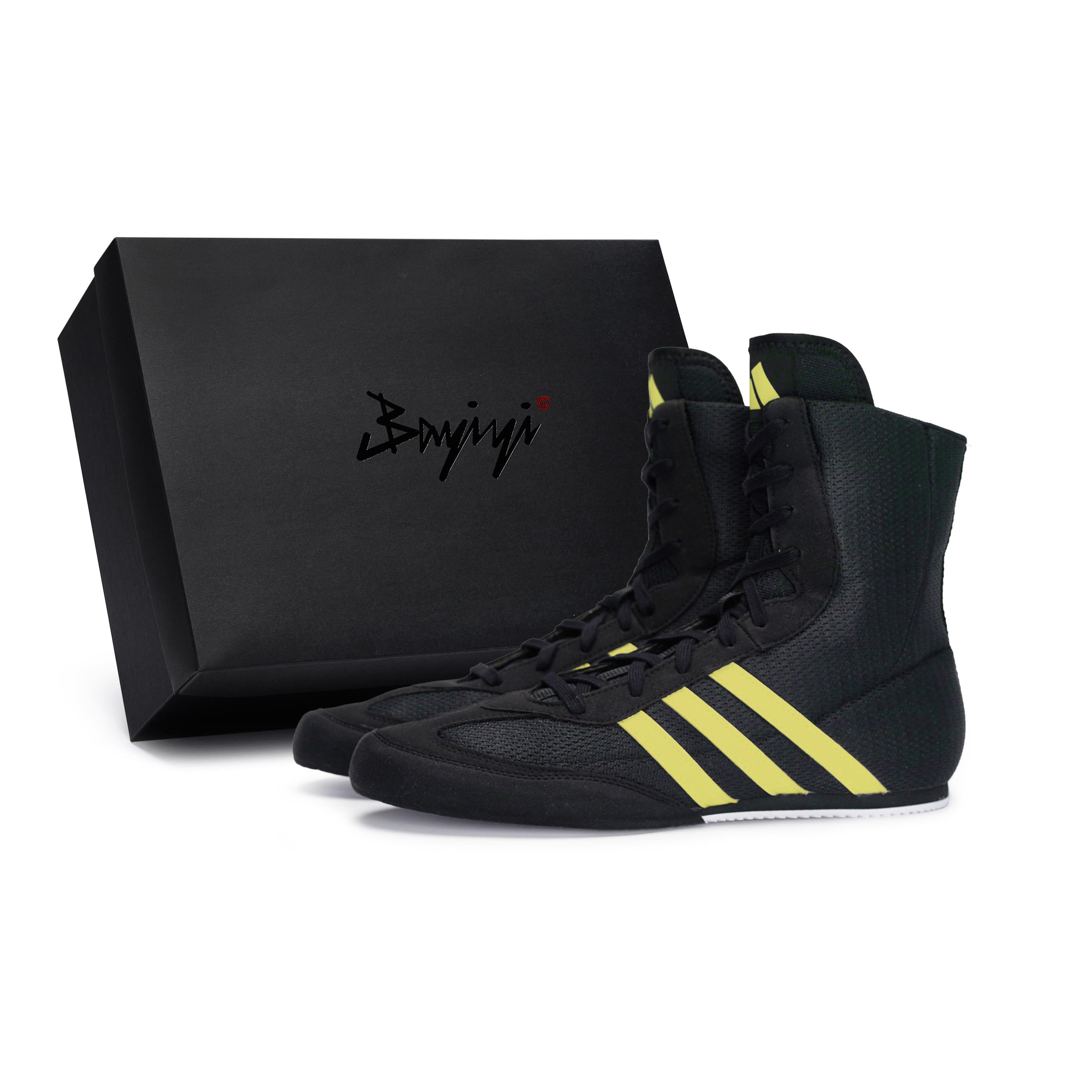 Adidas Box Hog 2.0 811 Manufacturing, Galaxy Roaming Yellow Slip Resistant Abrasion Resistant High top Training Shoes FX0561(Team80-S-BOX) 44