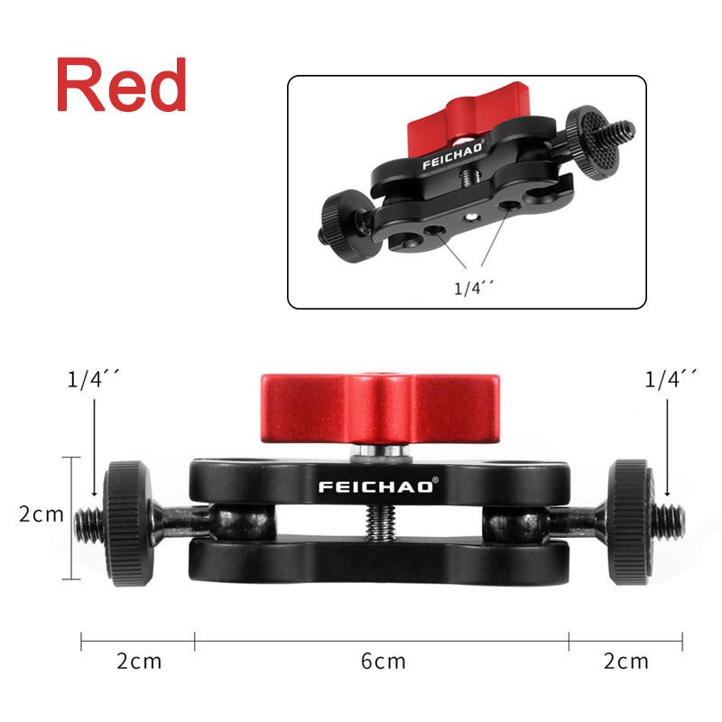 Brand New Articulating Magic Arm Dual Ballhead 1/4" Screw for DSLR Camera DV Monitor LED Video Light Tripod Live Hotshoe Bracket