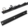 EBTOOLS L-Track Rails with Drilled Holes for Load Securing, Aluminum Airline Rails for Truck Beds (30mm), Black