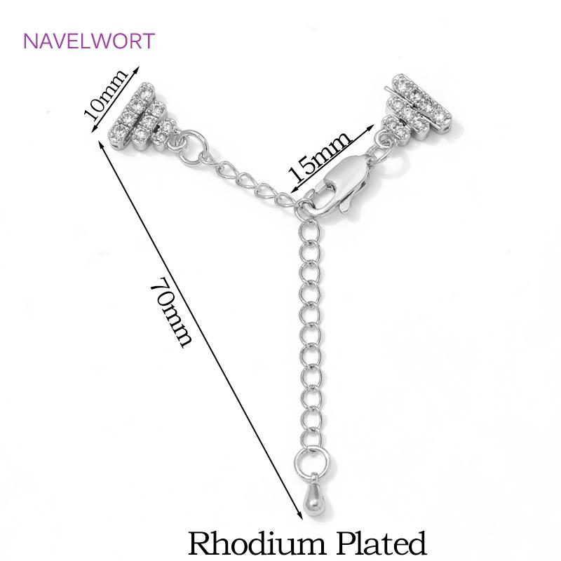 

18K Gold Plated Brass Lobster Clasp Extension Chain,With Extension Tail Chain Connector,DIY Pearl Necklace Making Accessories 1 piece