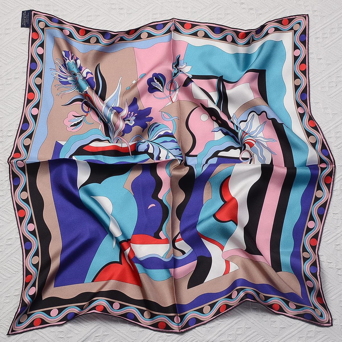 Silk silk scarf summer 70 square scarf women s Hangzhou 100% mulberry silk scarf thin yarn scarf scarf 65*65cm