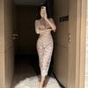 Sexy lingerie lace open women's pajamas passion perspective outfit hot split uniform hollow temptation