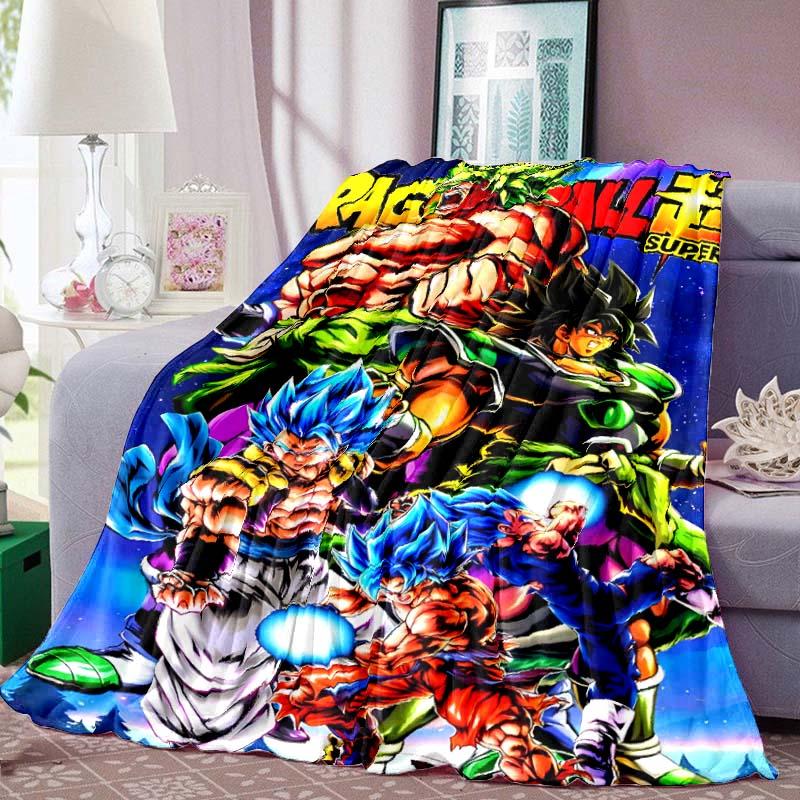 Dragon Ball Print Blanket Warm  Comfortable Flannel Blanket for Bedrooms, Sofas, Beds, Chairs, Picnics, Travel -LXR17