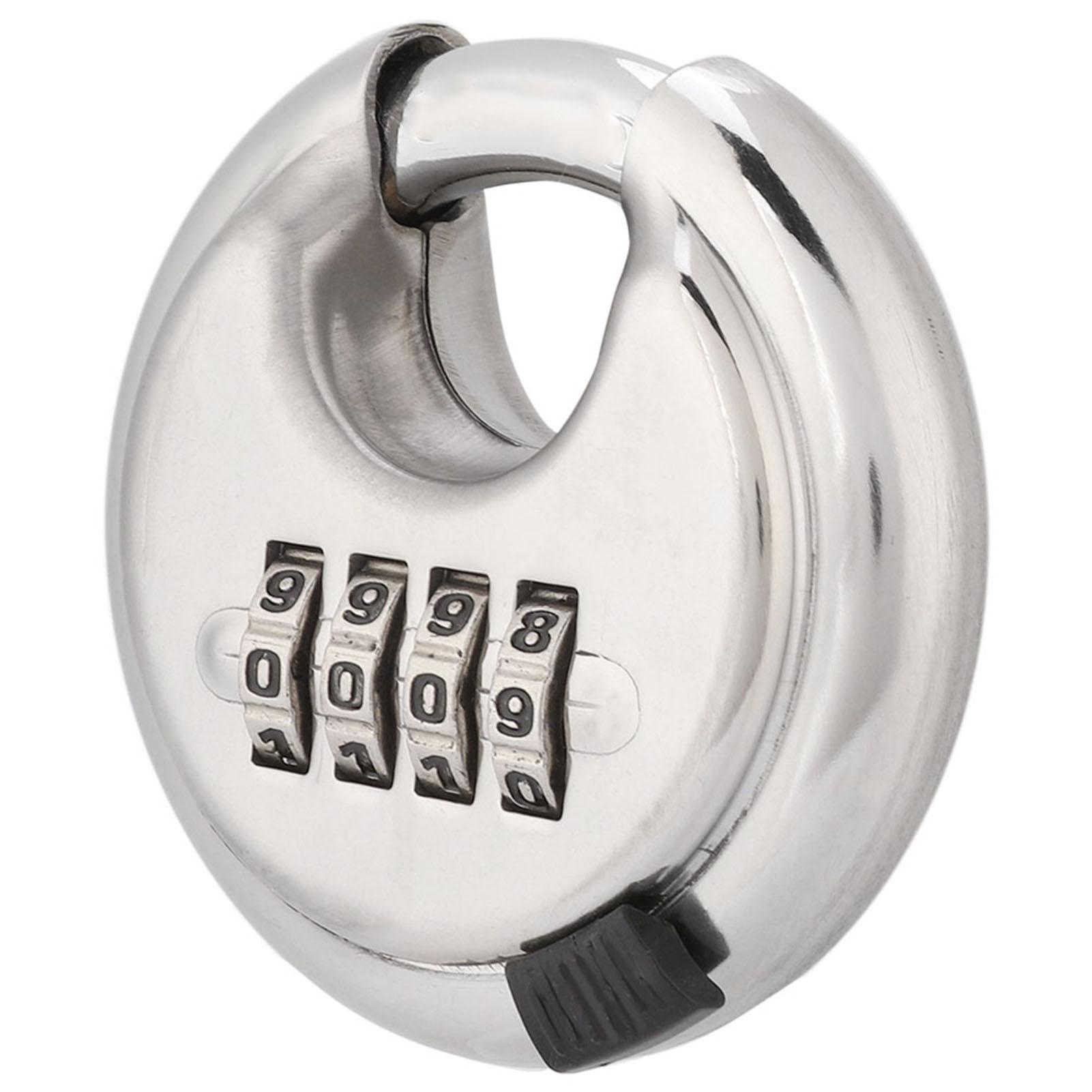 

Stainless Steel Password Round Padlock Key 70mm thickened 9, 5mm for Outdoor Warehouse Fences