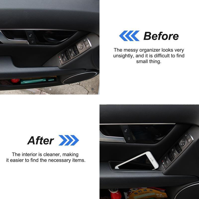 Front Door Storage Box Car Organizer Car Door Storage Boxes Car Storage Supplies For Mercedes-Benz C Class W204 2008-2014
