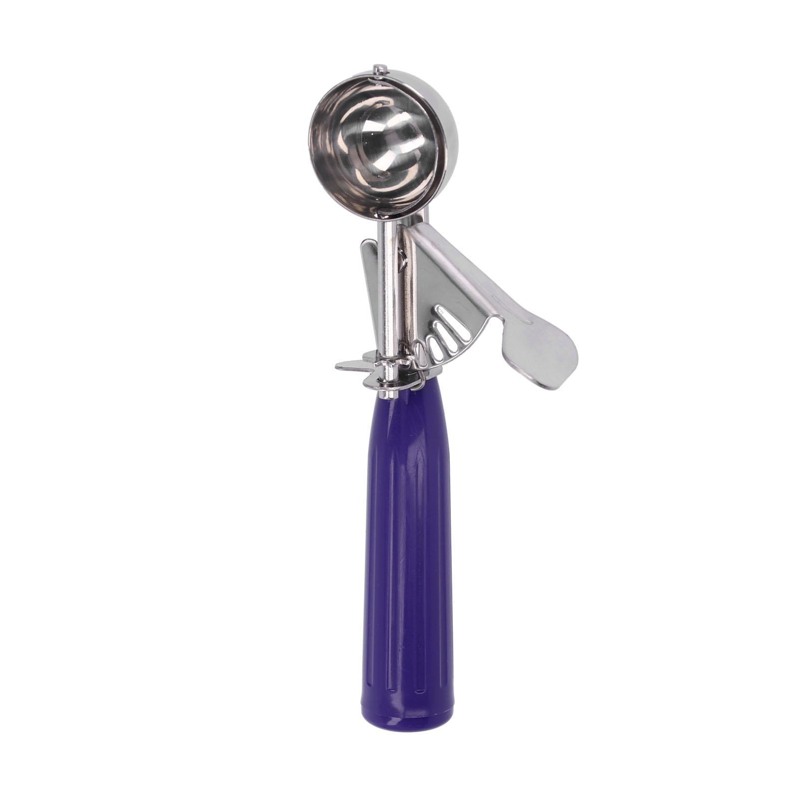 

Портативная ложка для мороженого с пластиковой ручкой Ложка для мороженого для дома, кухни, ресторанаЗеленый L фиолетовый