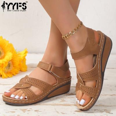 Damen Sandalen Neu 2023 High Heel Sandalen Keilsandalen Sommerschuhe für Damen Keilschuhe Damen