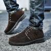 Winter Velvet Thickened Large Cotton Shoes Men's Outdoor Non-slip Soft-soled Snow Boots To Keep Out the Cold, Middle-aged and Elderly Cotton Shoes