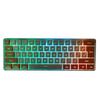 Gaming Keyboard USB 61 Keys Contrast Color RGB Light Key Line Separation Mechanical Wired Keyboard for   Games