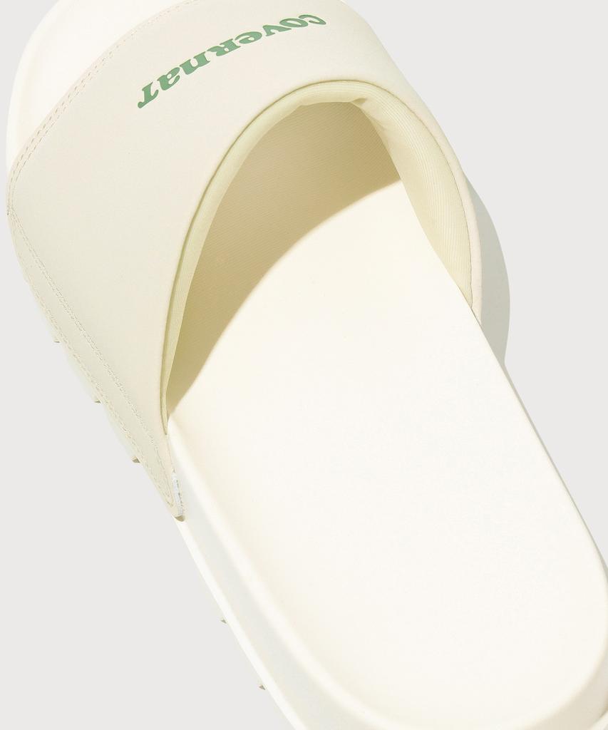 Covernat Woman Clover Heart Label Slide Ecru