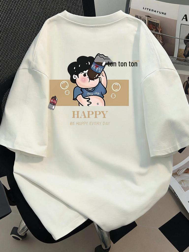 Chic Loose Fit Cotton T-shirt - Women's High-End Summer 2026 Design