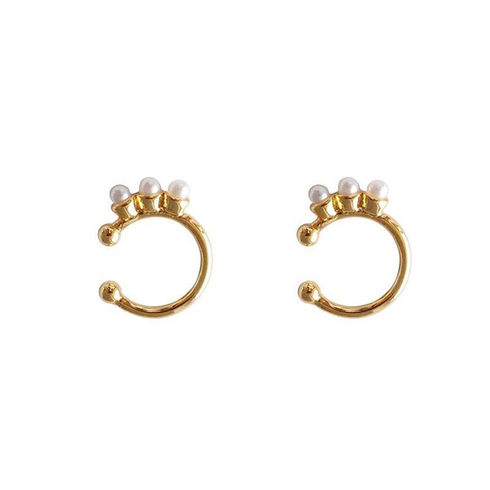 

Пирсинг Минимальные Белые Бисерные Модные Аксессуары Модные Украшения Серьги-Клипсы Серьги-Пусеты золотой