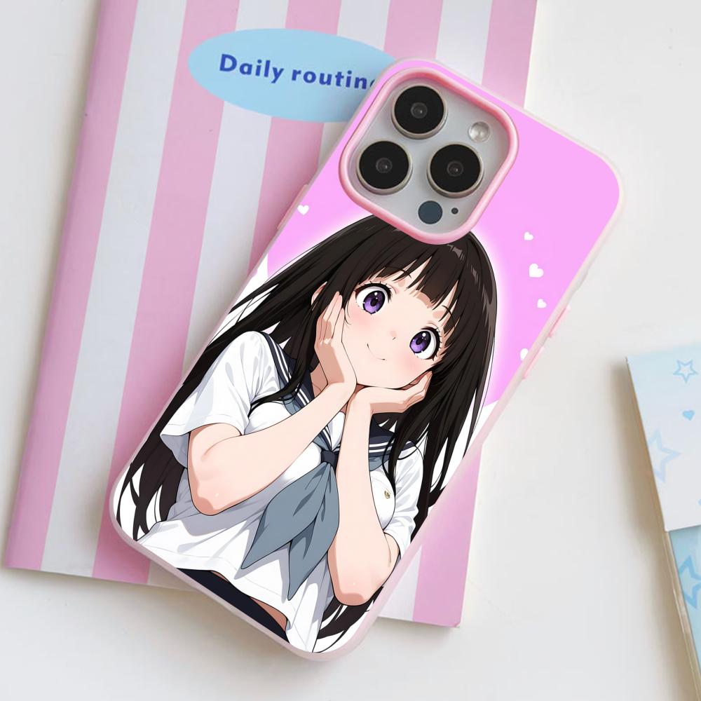 Hyouka Chitanda Jelly Double Layer Pink Mobile Phone Case for iPhone 17 16 15 14 13 12 11 Air Pro Max Plus Protective