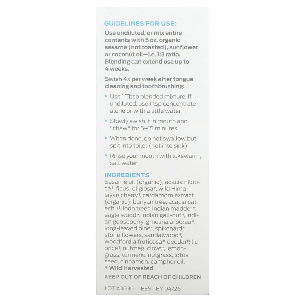 Dr. Tung's Ölziehkonzentrat, alte ayurvedische Formel, 50 ml (1,7 fl oz)