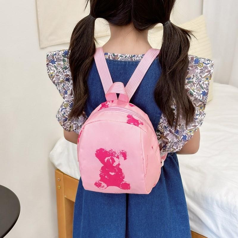 Adorable Cartoon Bear Kids Backpack Cute And Fun Design Breathable Nylon Material For School