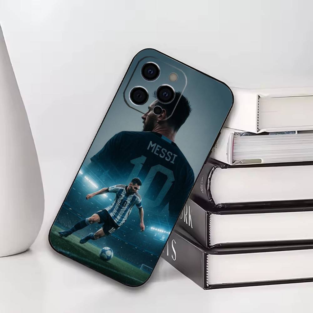 Cool Number 10 Football Player Phone Case For iPhone17,16,15,14,13,12,11 Plus,Pro Soft Silicone Black Cover