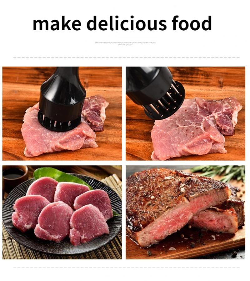 Stainless Steel Meat Tenderizer Steak Tenderizer Needle Rib Breaker Cooking Beef Steak Hammer Meat Tenderizing Kitchen Tool