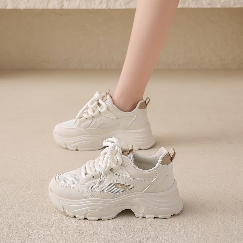 

Fashion CRLAYDK Fashion Women s Platform Chunky Sneakers Height Increase Lace Up Walking Dad Casual Shoes Sports Wedge Lady Tennis 42