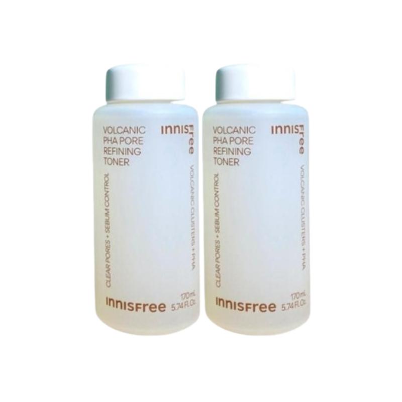 Innisfree Volcanic PHA Pore Toner 170ml | Exfoliating & Smoothing Korean Facial Toner | Jeju Volcanic Cluster + PHA | Pore Care for Rough & Oily Skin