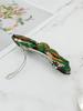 Maia Rose Jacquard Ribbon Pin - D Green