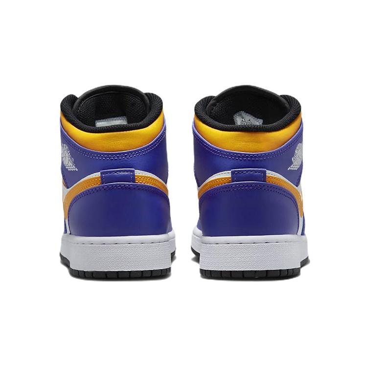 (GS) Air Jordan 1 Mid 'Lakers Purple' Kids' DQ8423-517