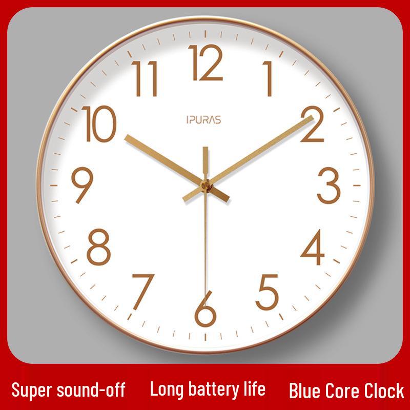 Ultra-quiet 6514 Silent Sweep Wall Clock for Living Room – Simple Quartz Design