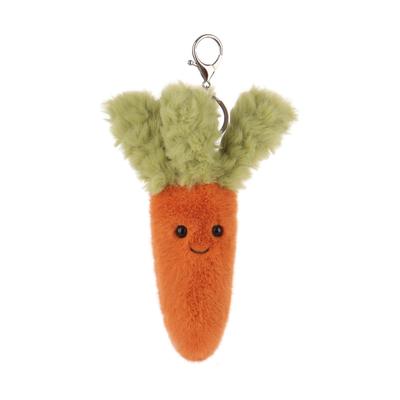 [Apricot Lamb] Cute Carrot Soft Animal Keychain Plush Toy, Suitable for Men and Women, Backpack, Wallet, 16cm