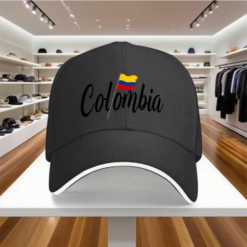 Colombia Flag Baseball Cap Adjustable Polyester Adult Outdoor Snapback Hat Unisex Travel
