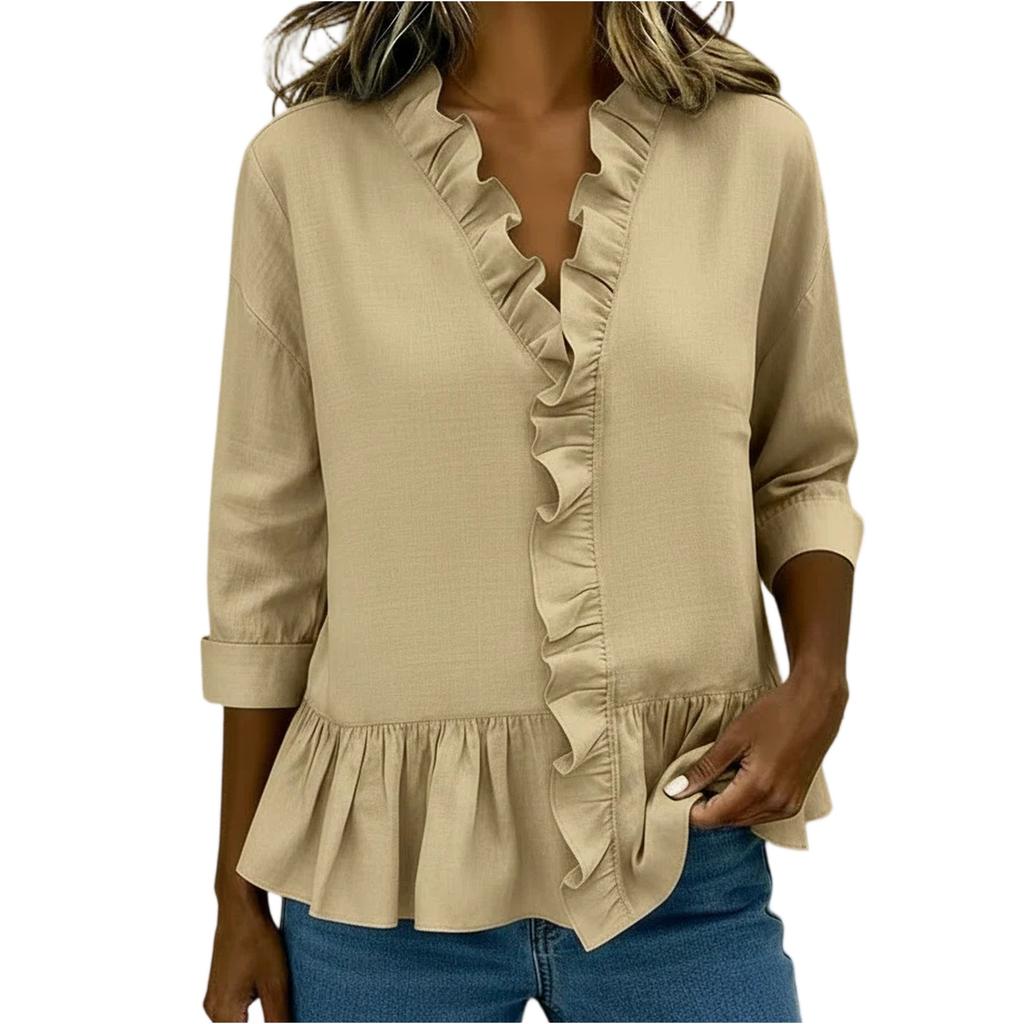 Fashionable Women's Ruffled Blouse