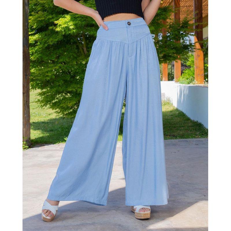 

Cowboy Flared Pants Fashion Spring & Fall 2024 New Arrival Women s Wide-Leg Pants Denim Bell-Bottom Pants Light blue XXL