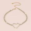 Women European Minimalist Light Luxury Design Clavicle Choker Full Rhinestone Heart Sweet Personality Necklace For Women