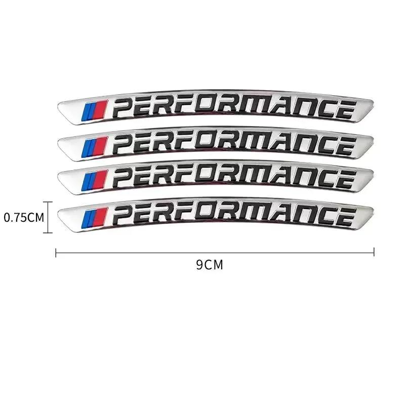 4 stuks Vervanging 9*0,7 cm Sportwiel Emblemen voor BMW 1 3 5 7 X1 X3 X5 X6 x7 M2-M6 (4 stuks, Aluminium) decoratieaccessoires. GB1