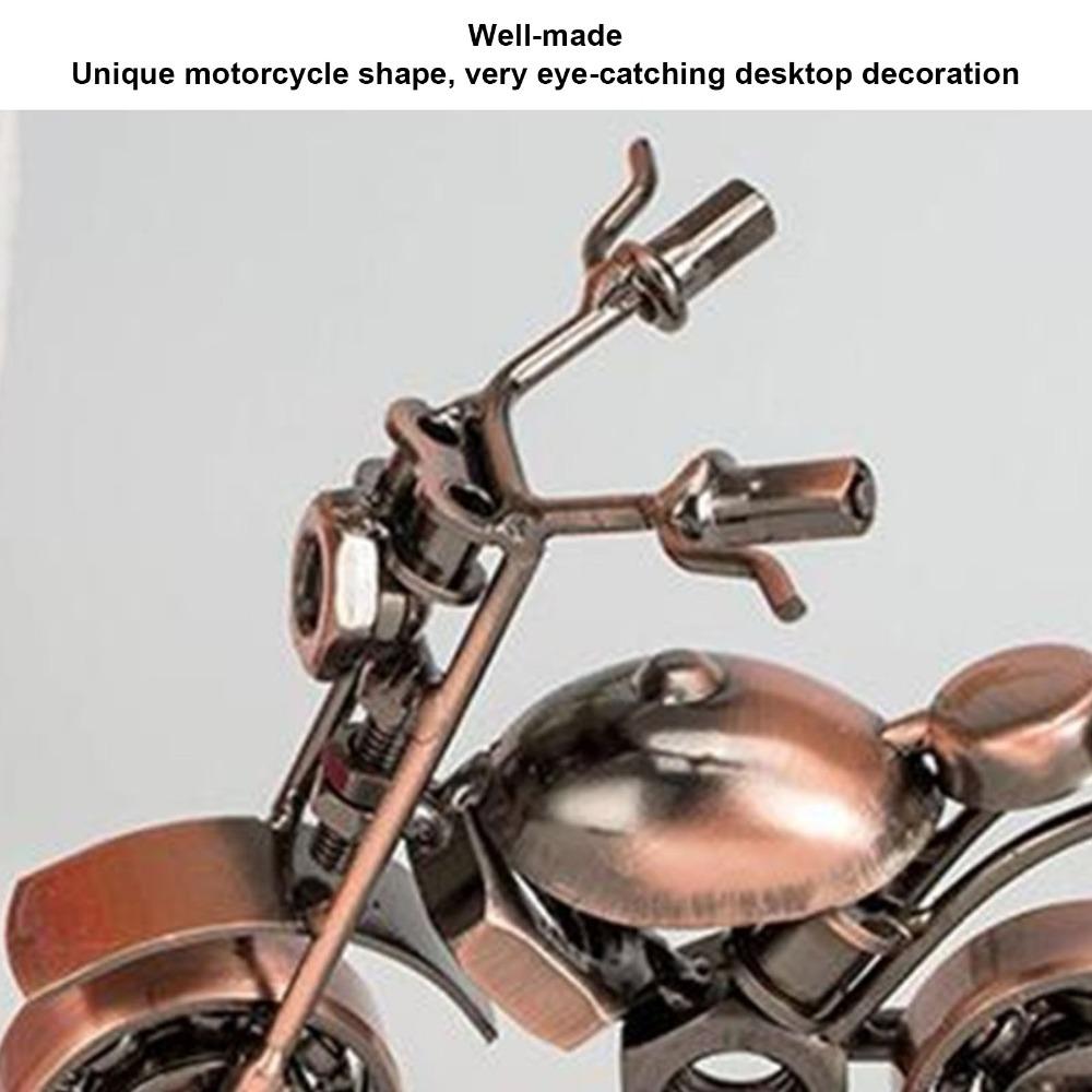 Bronze Mini Motorbike Desktop Ornament Automobile Interior Layout Decor