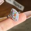 Xiaomi BF CLUB 925 Sterling Silver Ring For Women Jewelry Colorful CZ Open Vintage Handmade Ring Allergy For Party Birthday Gift