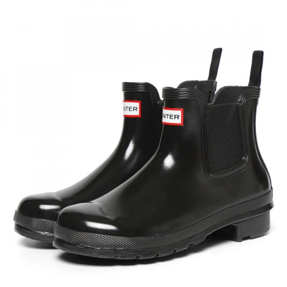 Hunter Original Gloss Chelsea Rain Boots Blk Wfs2078rgl Blk
