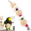 Bird Pet Bites Toy Parrot Macaw Luffa Bell Swing Scratcher Climb Toys Cockatiel