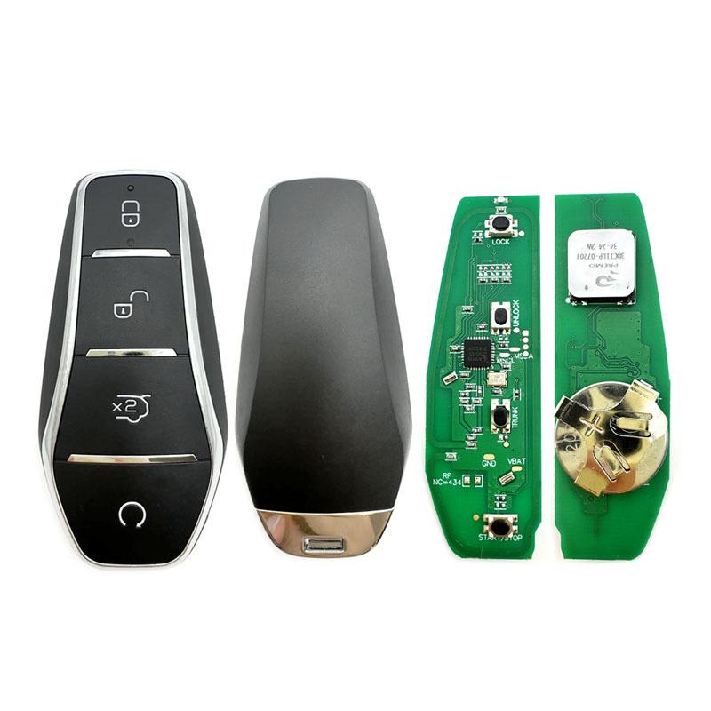 Kompatibler Ersatzschlüssel für BYD Song, Qin, Yuan - ID46 Chip, 433,62/433,92 MHz Frequenz.