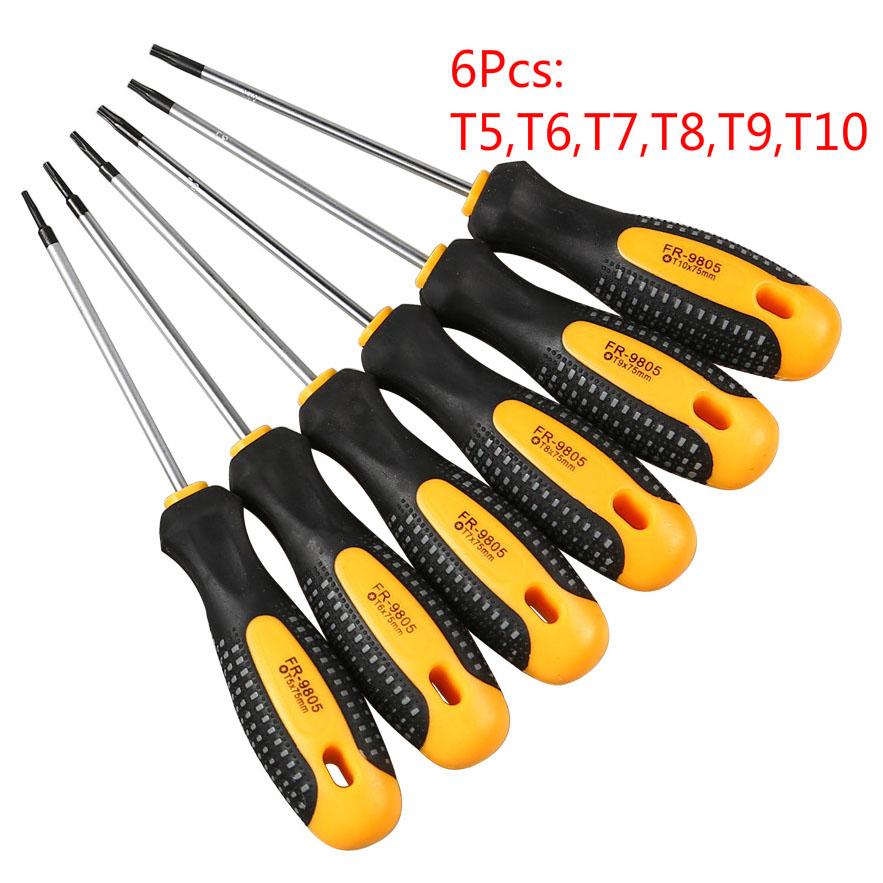 CR-V Security Hole Torx Screwdriver Combination Set Magnetic Screw Driver Bit T5-t30 Kit For Telephone Computer Repair Hand Tool