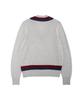 BROOKS BROTHERS Wool Blended Tennis V-Neck Sweater (Grey) (Bbwnmf1057Wdw)