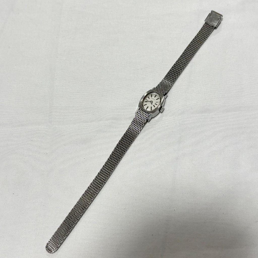 Used [Free Shipping] Certina/Silver/Hand-wound watch/Antique/Ladies' watch/Imovable item/Used item/Junk Item
