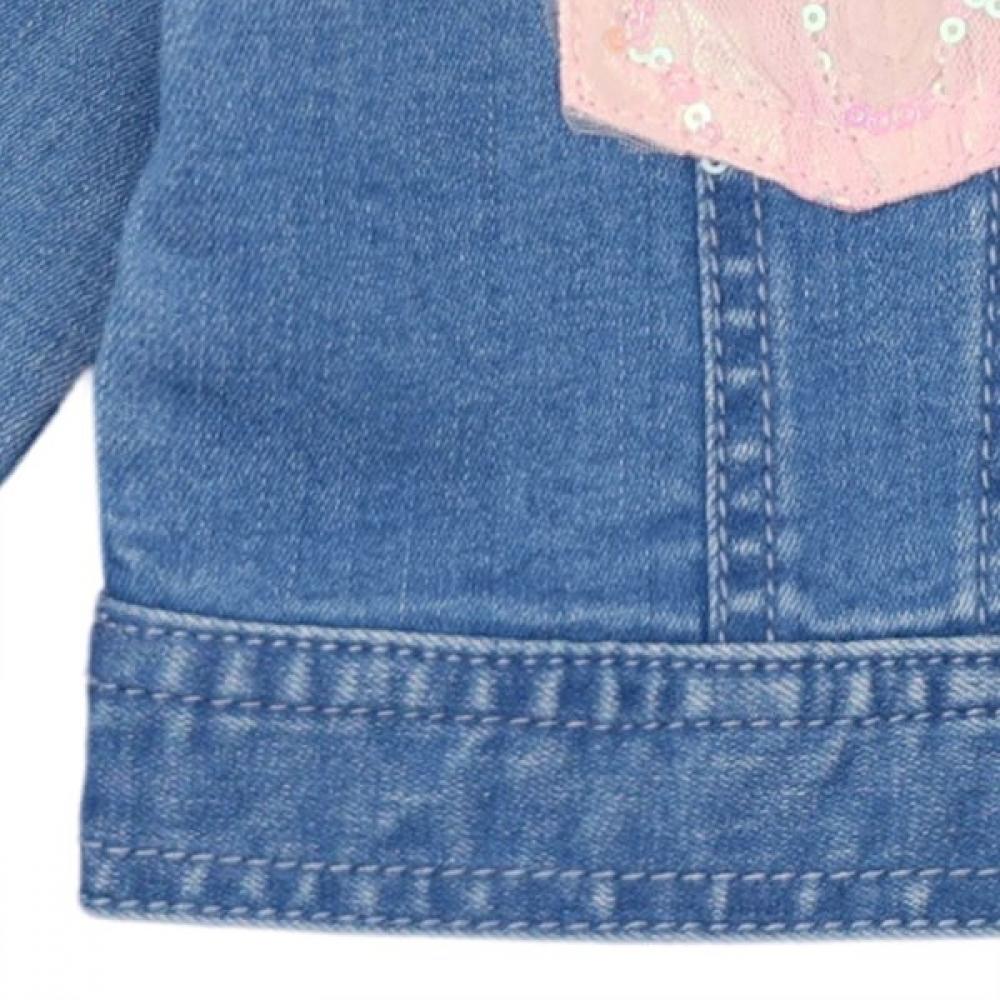 French Cat Denim Flower Shapo Pocket Jacket Q51dck040n4