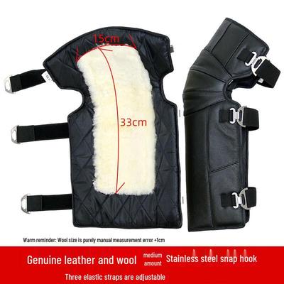BinXun Winter Sheepskin Knee & Leg Warmers
