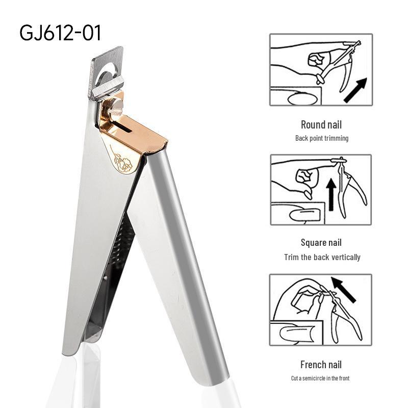 Stainless Steel U-shaped Nail Shaping Clippers for French Extensions