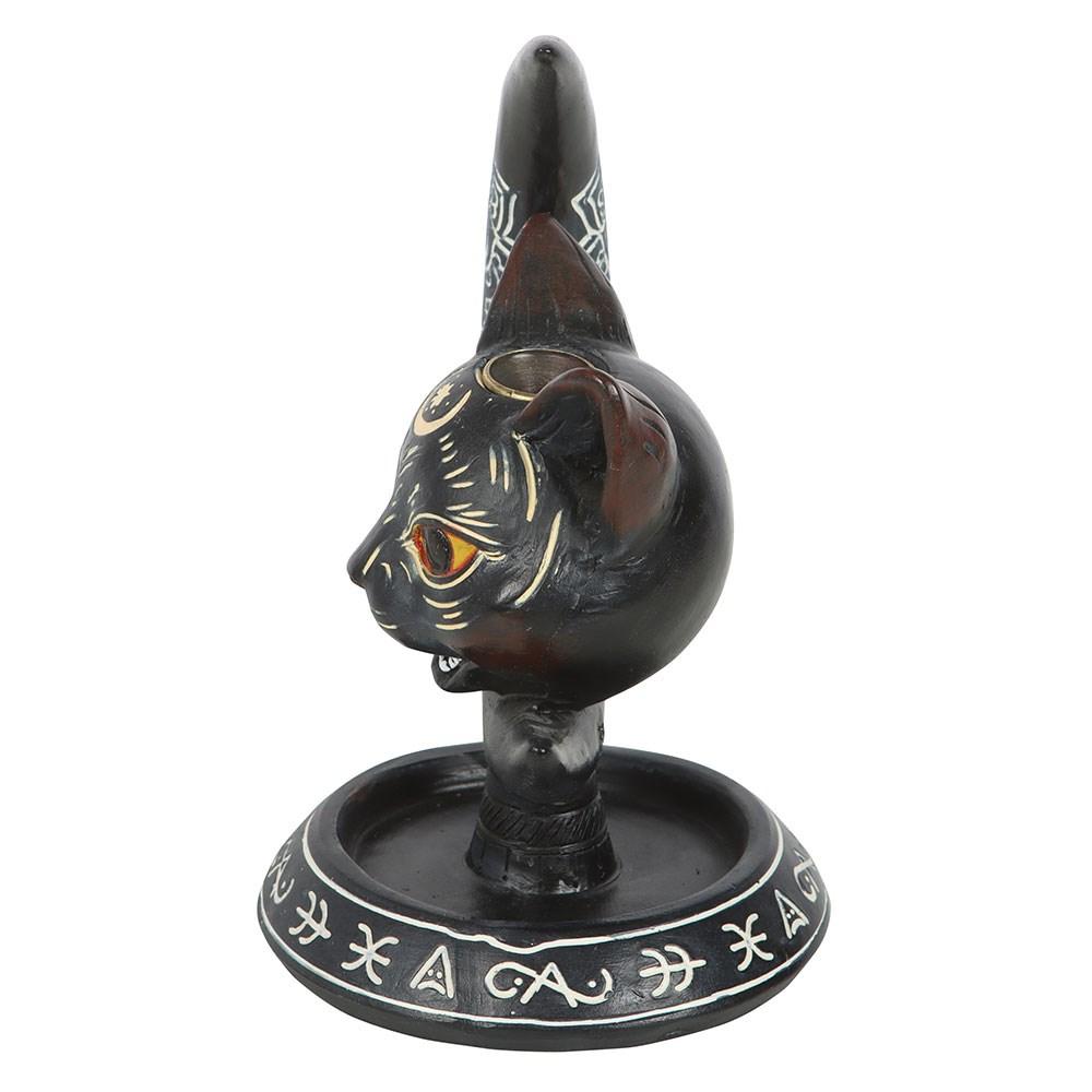 Something Different Black Cat & Moon Backflow Incense Burner