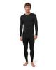 Merino Baselayer Set Shirt L Black [DANISH ENDURANCE] Men's (LS + Tights) 1-pack